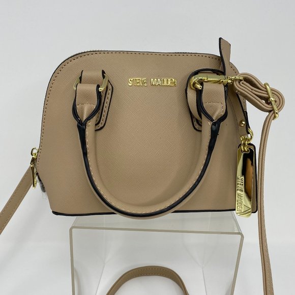 Steve Madden Handbags - Steve Madden Faith Crossbody Dome Satchel Sand NWT Convertible Bag neutral beige